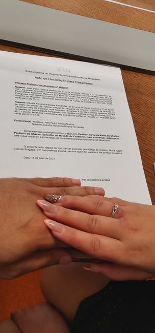 Auto de declaração para casamento - 1