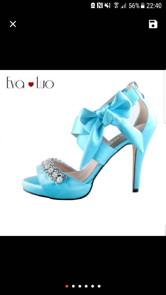 Sapatos de noiva azul turquesa - 2
