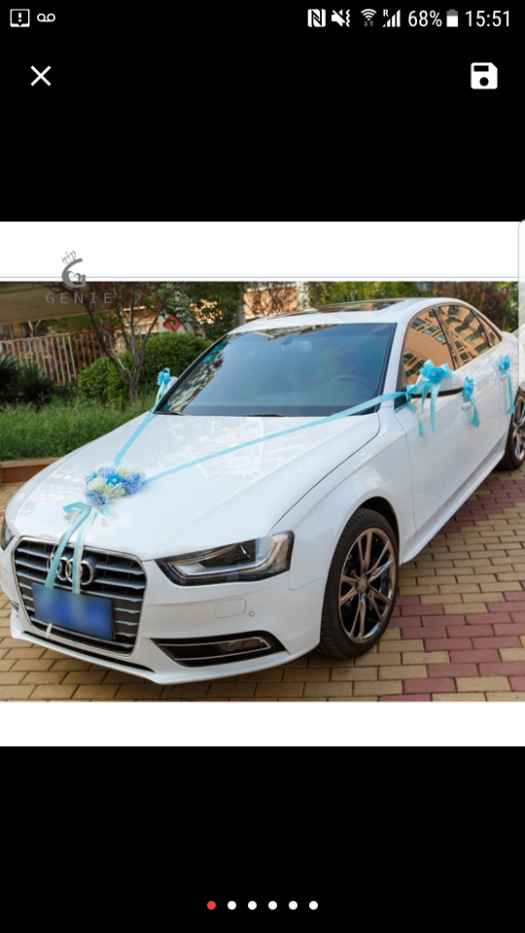 Decoraçao do carro da noiva