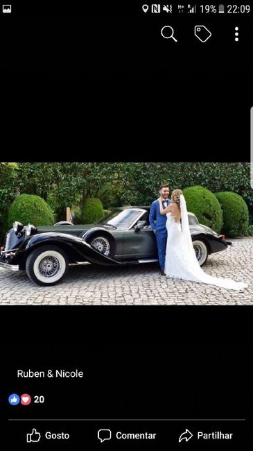 Excalibur, carro reservado para levar a noiva à igreja e depois os noivos a quinta 