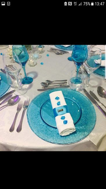 Decoraçao pratos copos etc  .... etra umas conchinhas e outros espalhados pelas mesas para que fique