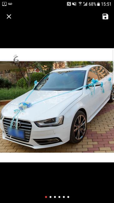 Decoraçao do carro da noiva