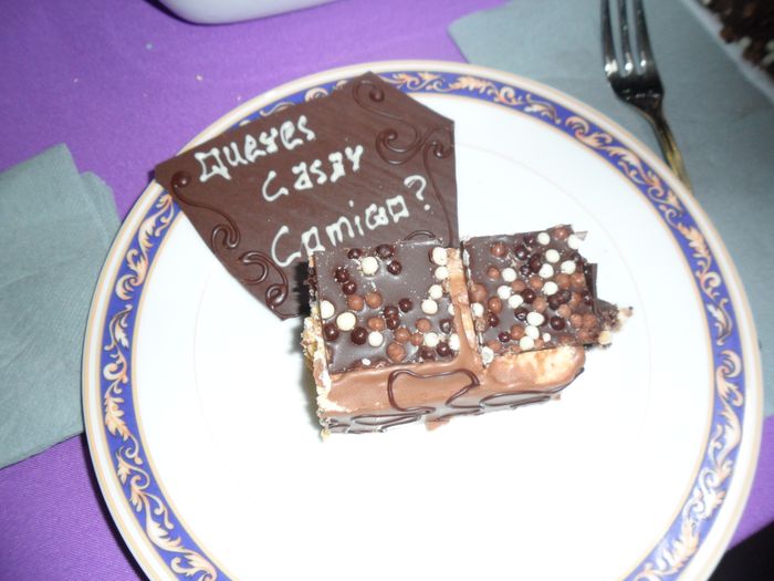 Pedido de casamento delicioso