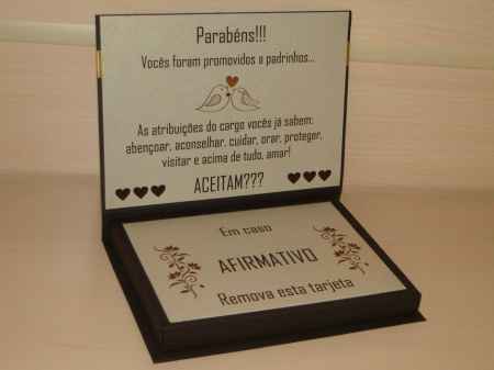 Convite para os padrinhos