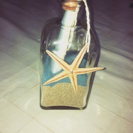 Convite de casamento de praia em garrafas de vidro - 1