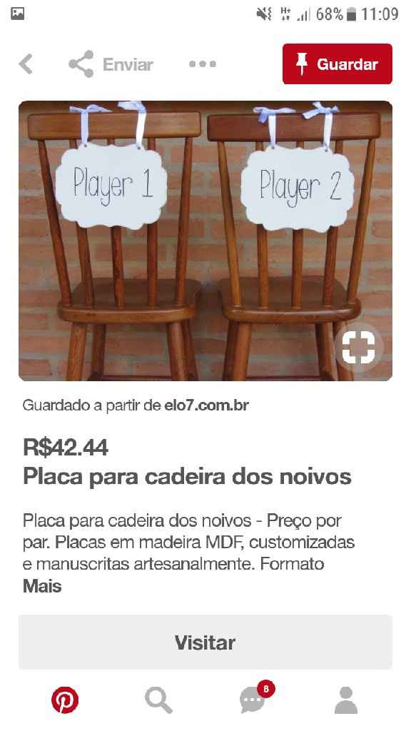Inspirações para cadeiras dos noivos - 5