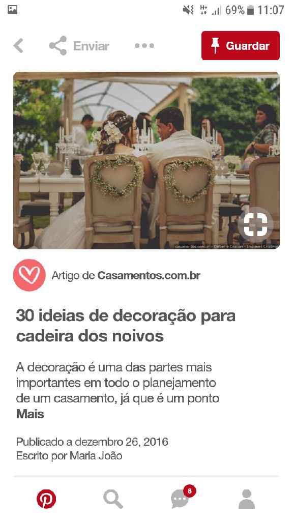 Inspirações para cadeiras dos noivos - 12