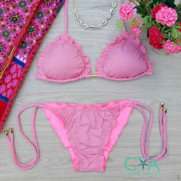 Biquinis/triquinis para a lua de mel in pink - 4