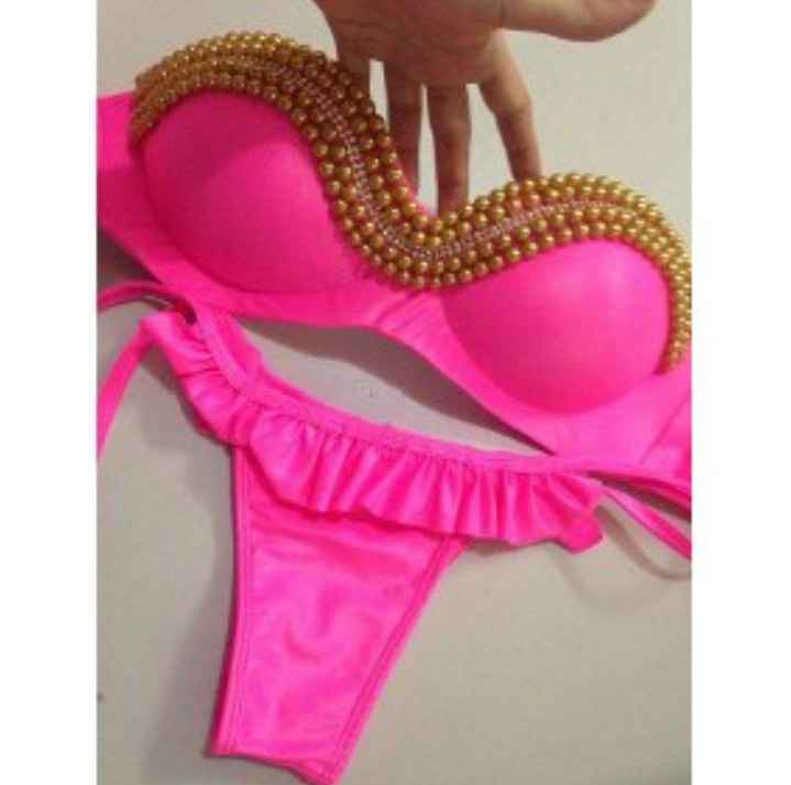 Biquinis/triquinis para a lua de mel in pink - 6