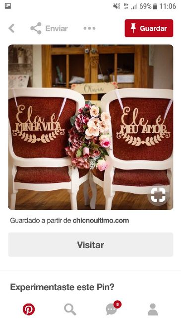 Inspirações para cadeiras dos noivos - 13