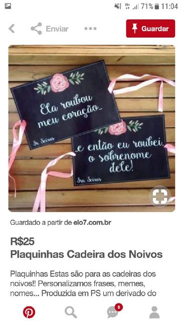 Inspirações para cadeiras dos noivos - 20