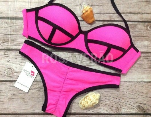 Biquinis/triquinis para a lua de mel in pink - 5