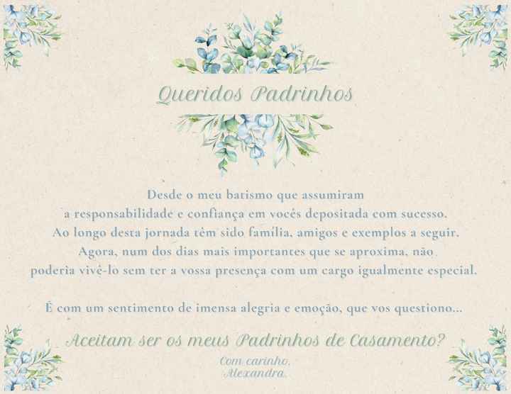 Habemus Padrinhos! ✨️ - 1
