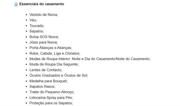 Check-list: Noivas que se preparam no Hotel 1