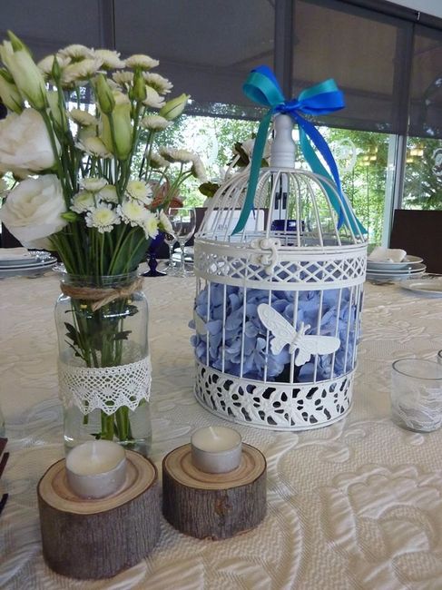 Pormenor decoração mesa dos noivos
