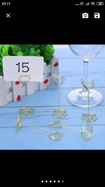 Suportes para os números de mesa 2