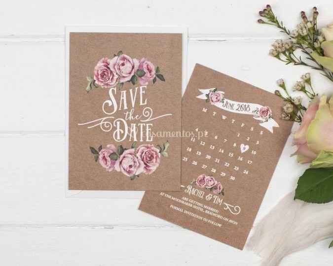 Adoro convites com o calendário :)