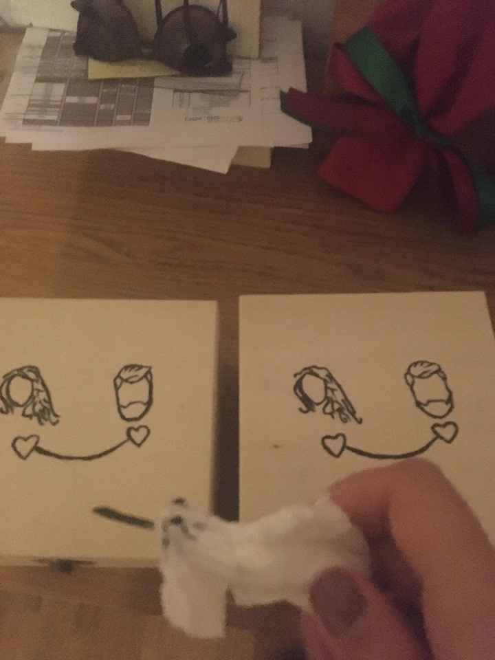 O símbolo desenhado com um palito. Tive de criar um "calo" no mesmo, para se tornar mais sustentável