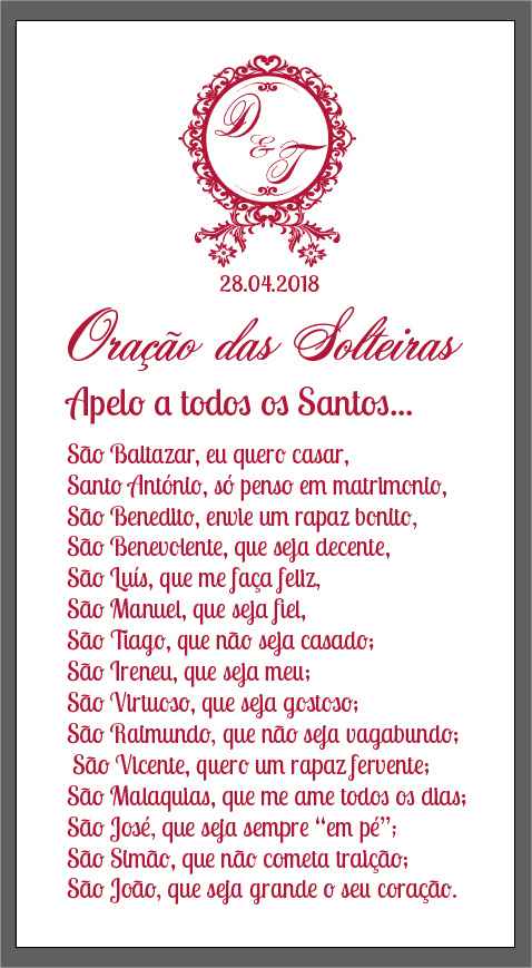 oração das solteiras