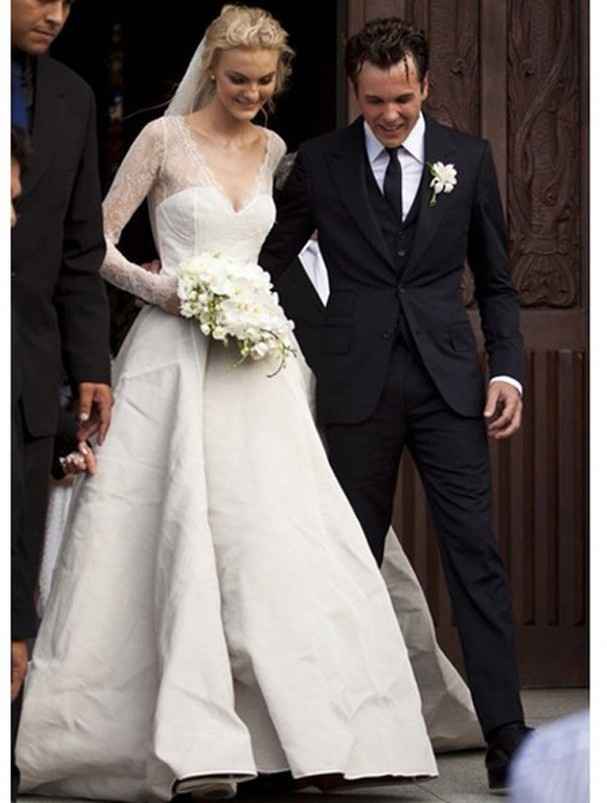 Carol Trentini e Fabio Bartelt no dia do casamento ela é Caranguejo.