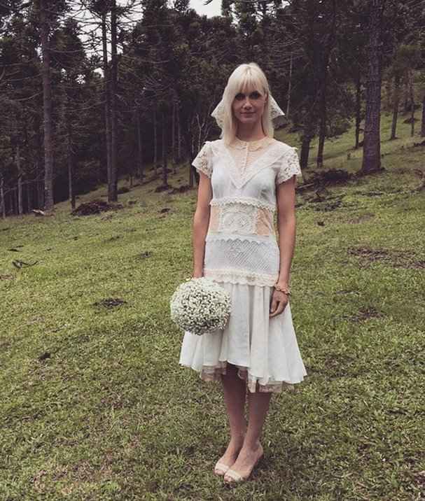 Ana Claudia Michels no seu casamento ela é Leão