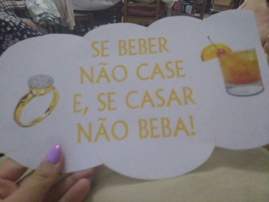 se beber não case e, se casar não beba 