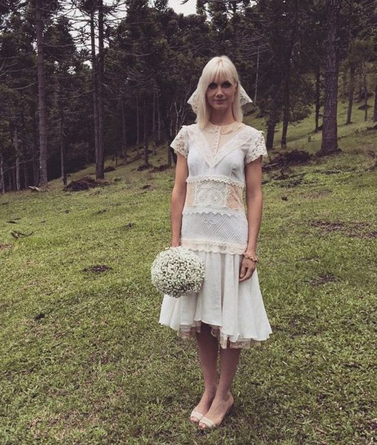 Ana Claudia Michels no seu casamento ela é Leão