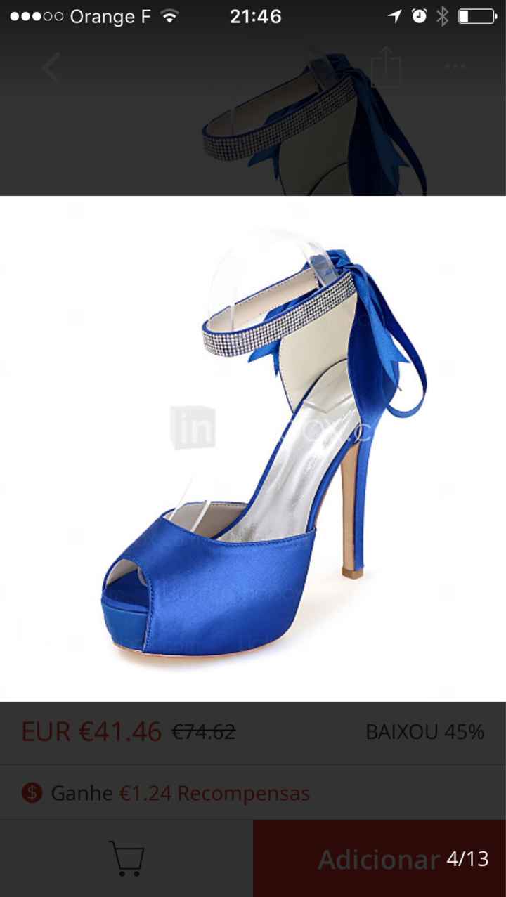 Sapatos de noiva azuis...qual escolhem? - 1
