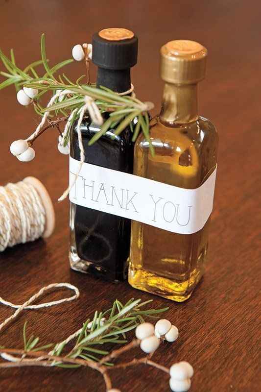 seria para o casal: azeite e licor: