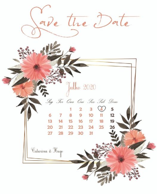 Comecei a trabalhar no novo design! - Save the Date😊 1