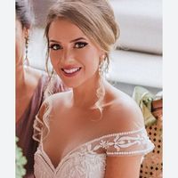 Vestidos de noiva com mangas estilo bardot - 1