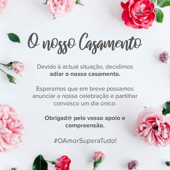 Data de casamento reagendada? Oferecemos-te convites para informares os teus convidados ❤ - 2