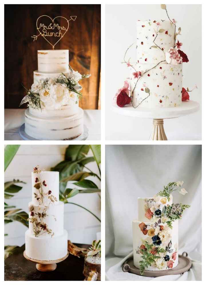 Bolos de casamento decorados com flores secas 💐😍 - 1