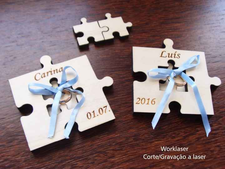 porta alianças puzzle