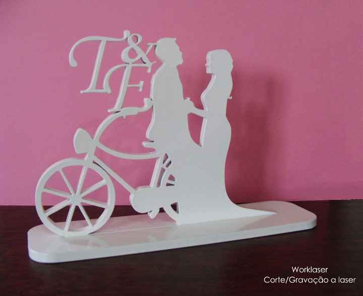 Topo de bolo bicicleta