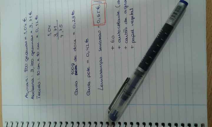 Lembranças das senhoras - valores - 1