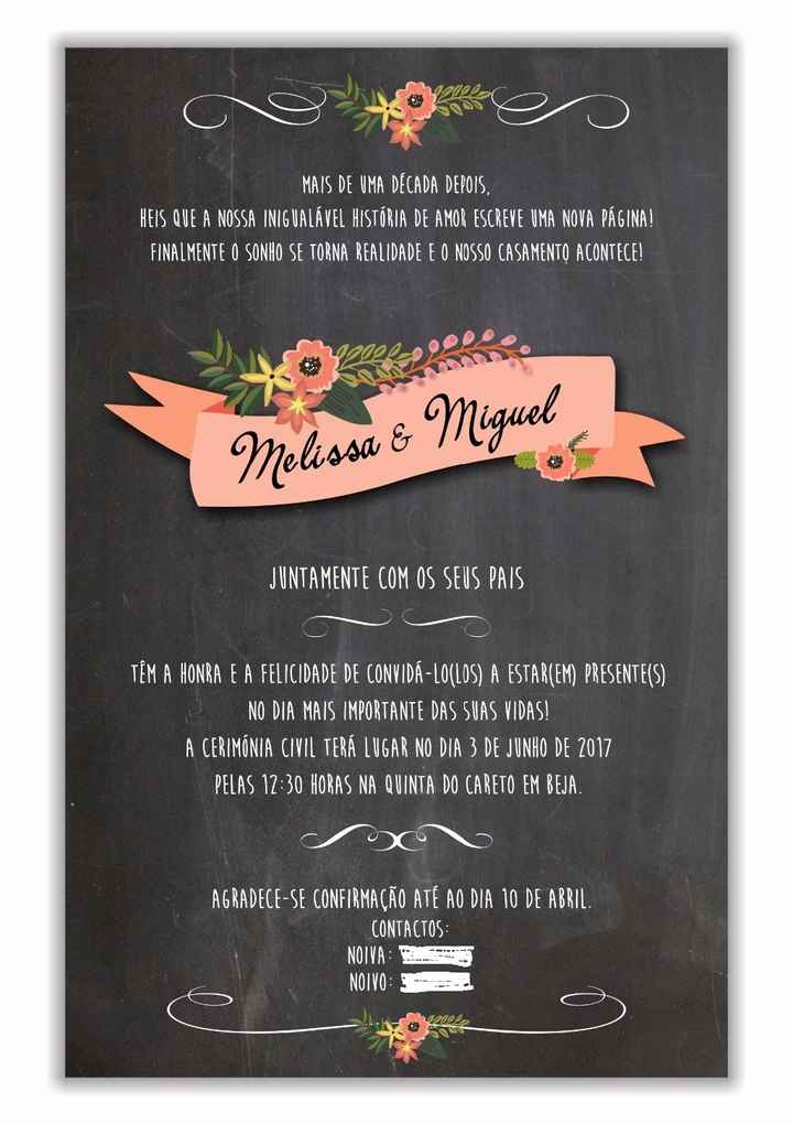 Convite casamento