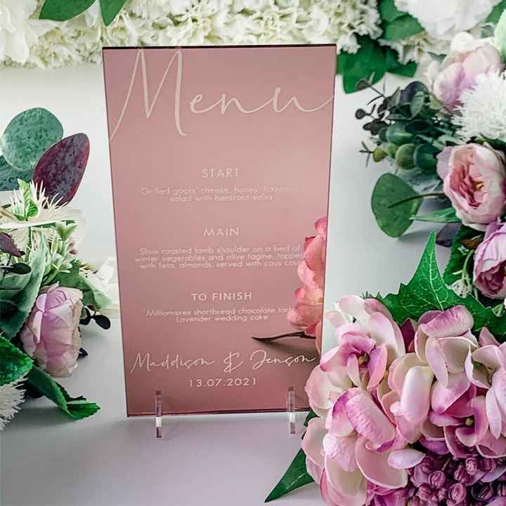 Outubro é Rosa - Menu/ementa de Casamento 🎗️ - 1