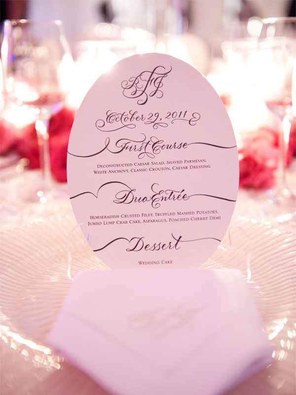 Outubro é Rosa - Menu/ementa de Casamento 🎗️ - 3