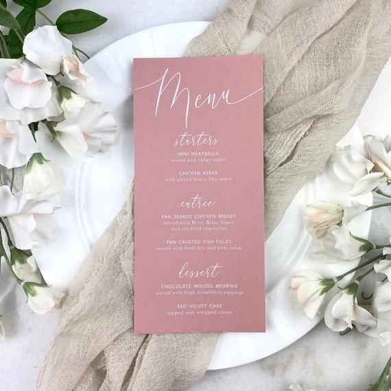 Outubro é Rosa - Menu/ementa de Casamento 🎗️ - 9