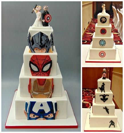 Bolo de Casamento: 10 inspirações para o tema "Super-Heróis" 🍰🦸 3