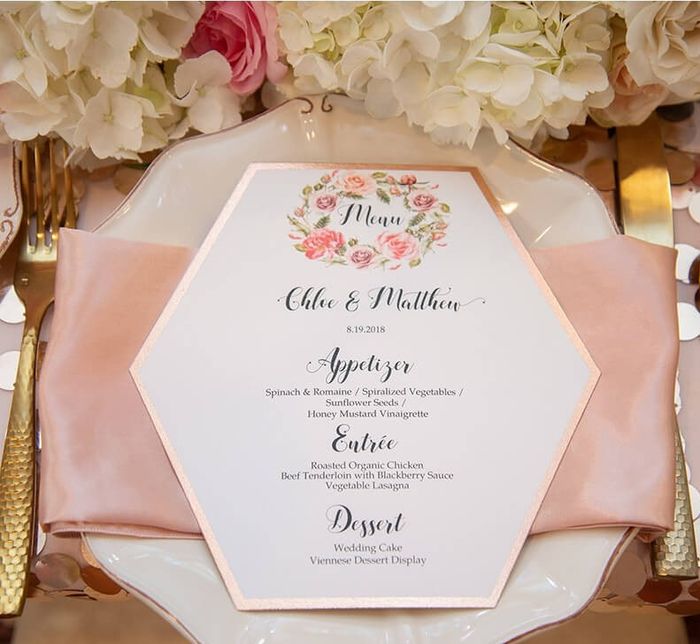 Outubro é Rosa: Menu/Ementa de Casamento 🎗️ 9