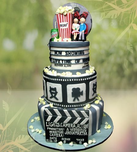 Dia Mundial do Cinema: 5 inspirações de Bolos de Casamento 👀🎬 2