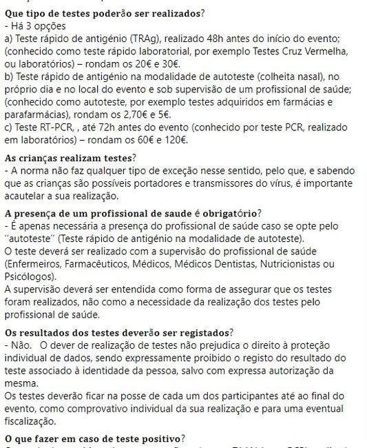Norma 019/2020: Critérios para eventos de natureza familiar (DGS) 💍​💒 - 2