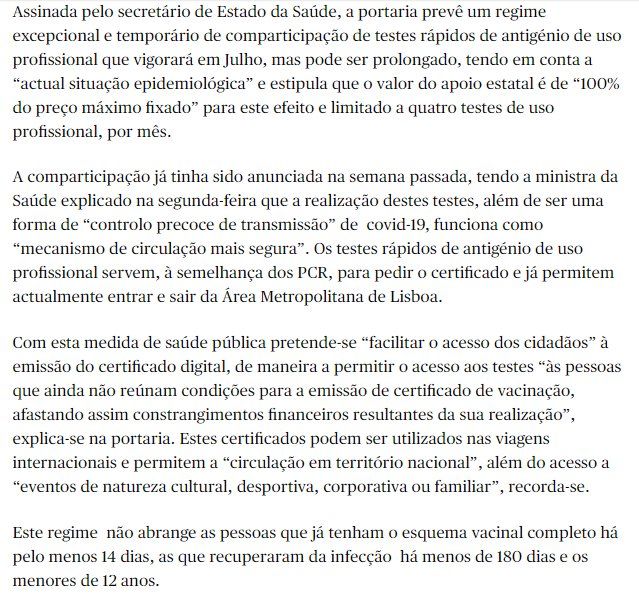 Boas notícias! Comparticipação até 10€ (100%) nos Testes Rápidos 💍💒 4