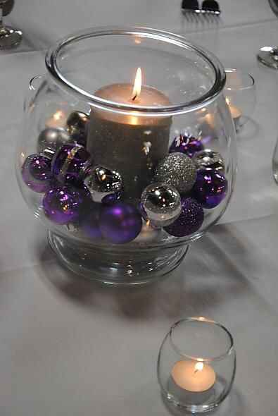 Decoração tons prata e roxo/lilas - 13