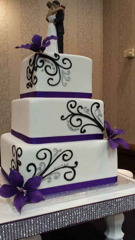 Decoração tons prata e roxo/lilas - 14