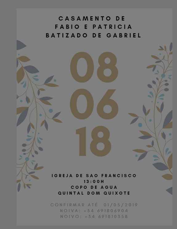 Convite antes da ediçao