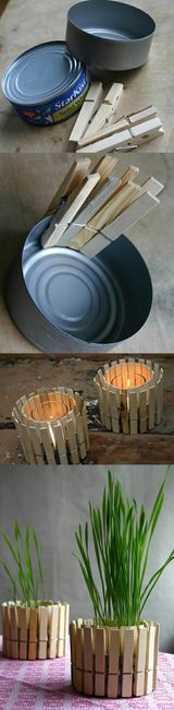 Vaso e porta-vela DIY