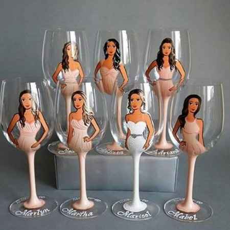 Taça personalizada para as madrinhas 